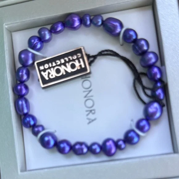 COPY - Honora Purple Pearl Bracelet - Picture 3 of 5